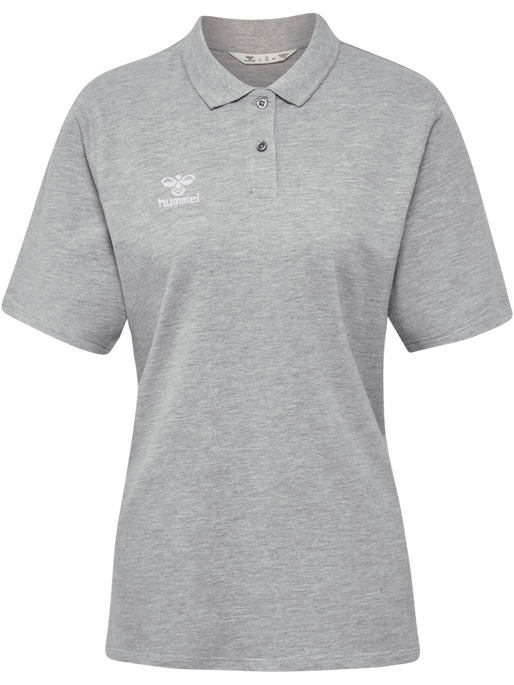 hmlGO 2.0 POLO WOMAN, GREY MELANGE hmlGO 2.0 POLO WOMAN, GREY MELANGE, packshot