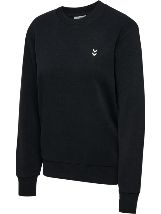 hmlPULSE W SWEAT CREWNECK, BLACK, packshot