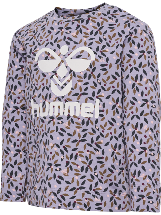 hmlELVINA AOP T-SHIRT L/S, WISTERIA, packshot