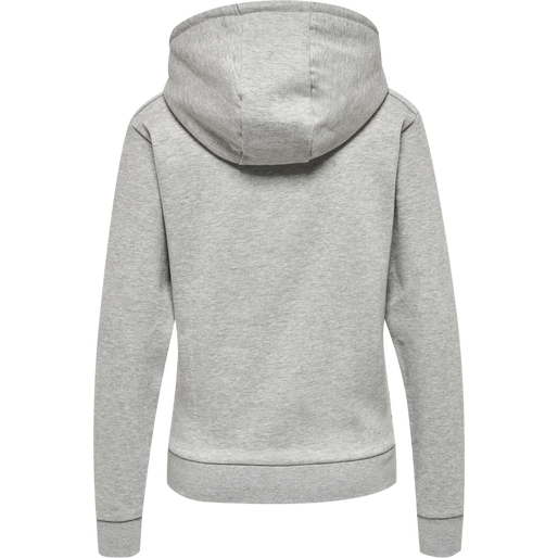 hmlOFFGRID HOODIE WO, GREY MELANGE/FORGED IRON, packshot
