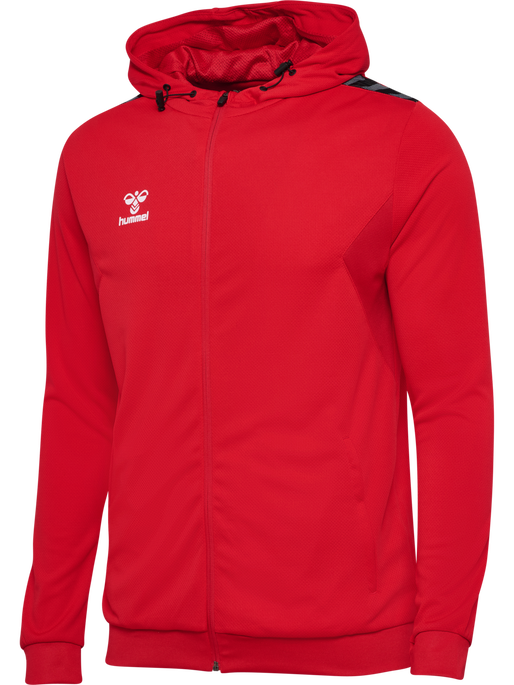 hmlAUTHENTIC PL ZIP HOODIE, TRUE RED hmlAUTHENTIC PL ZIP HOODIE, TRUE RED, packshot