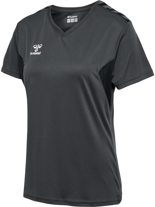 hmlAUTHENTIC PL JERSEY S/S WOMAN, ASPHALT hmlAUTHENTIC PL JERSEY S/S WOMAN, ASPHALT, packshot