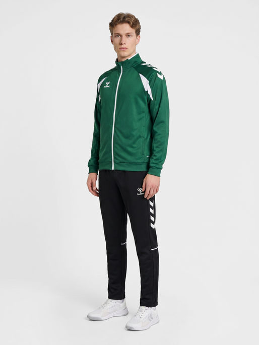 hmlCORE 2.0 TRACK ZIP JACKET, EVERGREEN/WHITE, model