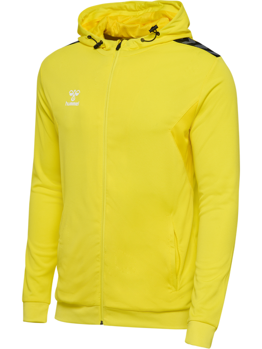 hmlAUTHENTIC PL ZIP HOODIE, BLAZING YELLOW, packshot