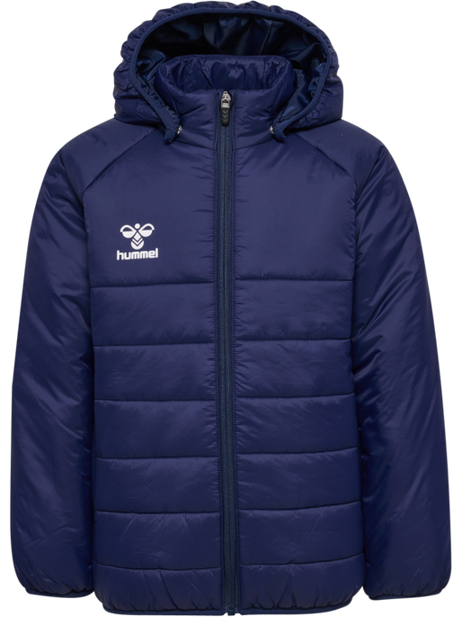 hmlGO QUILTED HOOD JACKET KIDS, MARINE, packshot