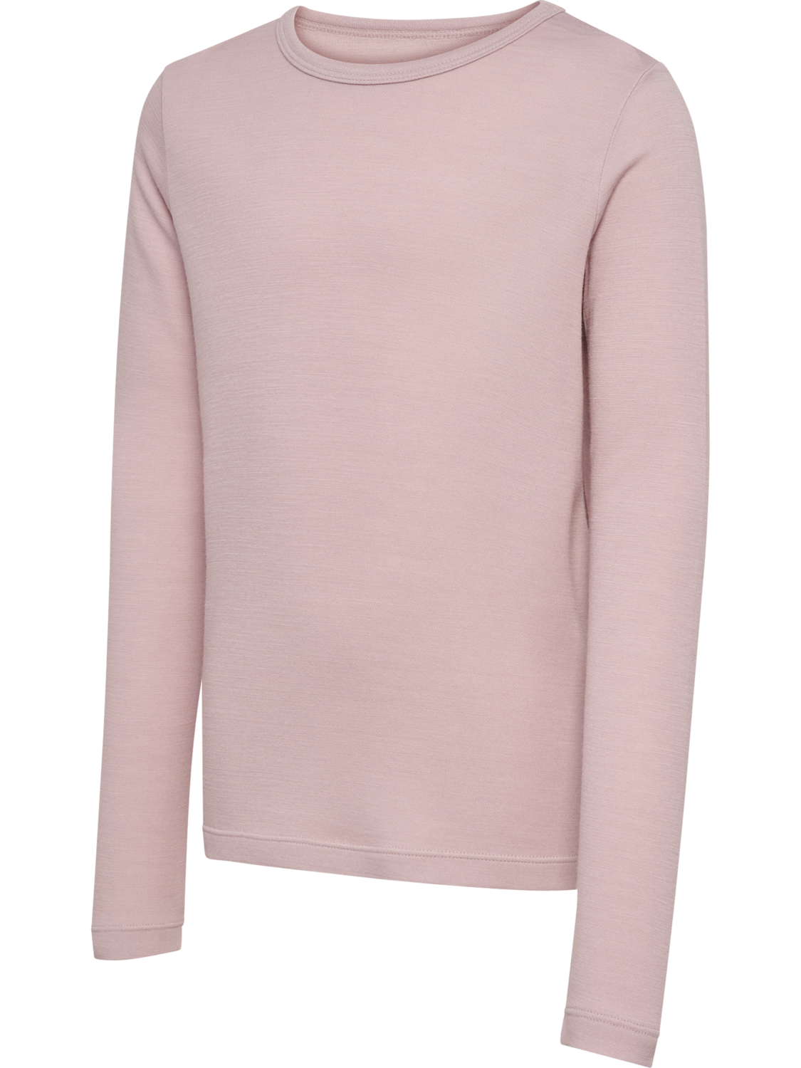 hmlJR WOOL T-SHIRT L/S, CLOUD GRAY, packshot