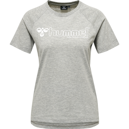 hmlNONI 2.0 T-SHIRT, GREY MELANGE, packshot