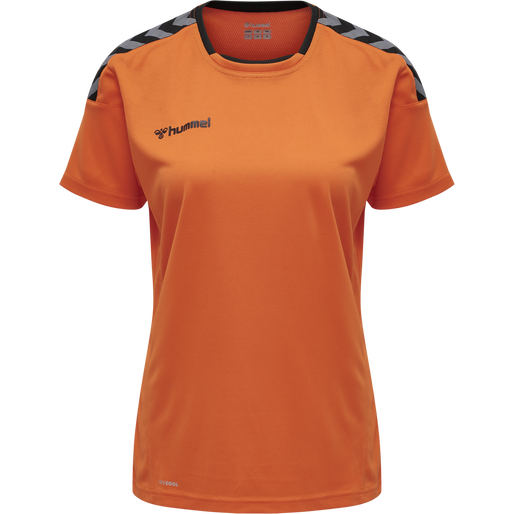 hmlAUTHENTIC POLY JERSEY WOMAN S/S, TANGERINE, packshot