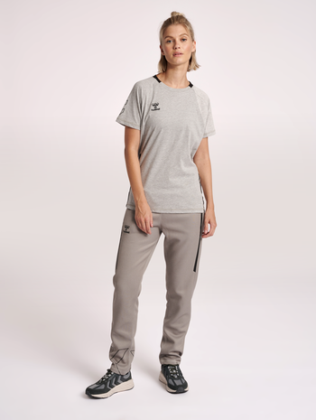 hmlCIMA XK PANTS WOMAN, GREY MELANGE, model