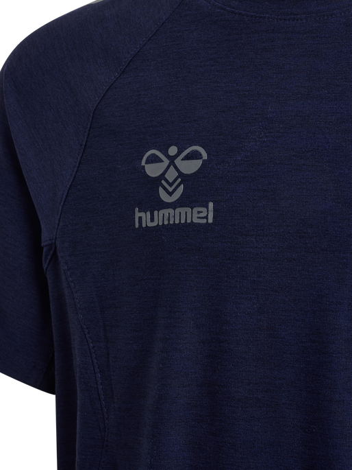 hmlCIMA 2.0 JERSEY S/S KIDS, MARINE MELANGE hmlCIMA 2.0 JERSEY S/S KIDS, MARINE MELANGE, packshot