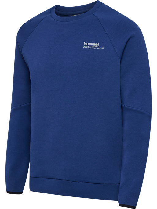 hmlTECH FLEECE REGULAR CREW, ESTATE BLUE, packshot