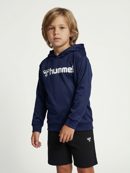 hmlLOGO HOODIE KIDS, MARINE, model
