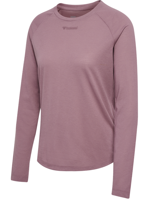 hmlMT VANJA T-SHIRT L/S, GRAPE SHAKE, packshot