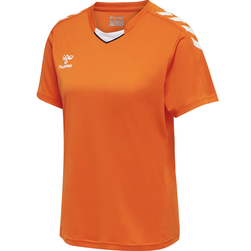 hmlCORE XK POLY JERSEY S/S WOMAN, ORANGE TIGER, packshot