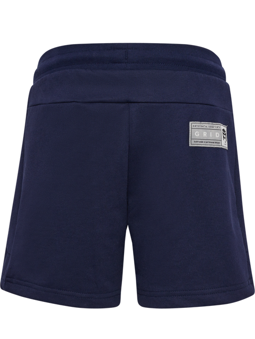 hmlMOVE GRID COTTON SHORTS KIDS, MARINE, packshot