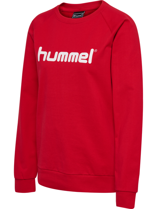 HMLGO COTTON LOGO SWEATSHIRT WOMAN, TRUE RED, packshot