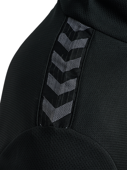 hmlAUTHENTIC HALF ZIP SWEAT, BLACK, packshot