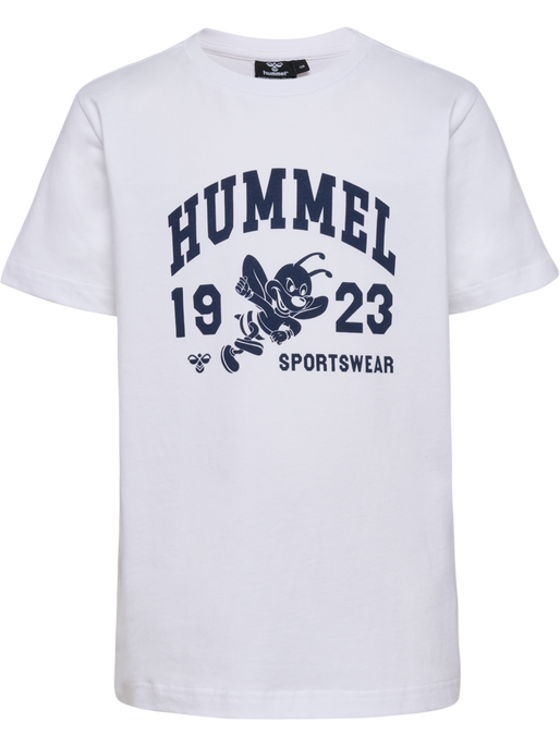 hmlPRINT T-SHIRT S/S, BRIGHT WHITE, packshot