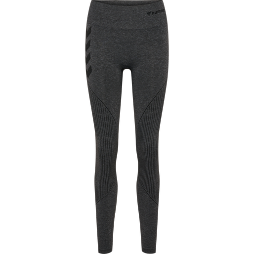 hmlMT HANA 2.0 SEAMLESS MW TIGHTS, BLACK MELANGE hmlMT HANA 2.0 SEAMLESS MW TIGHTS, BLACK MELANGE, packshot