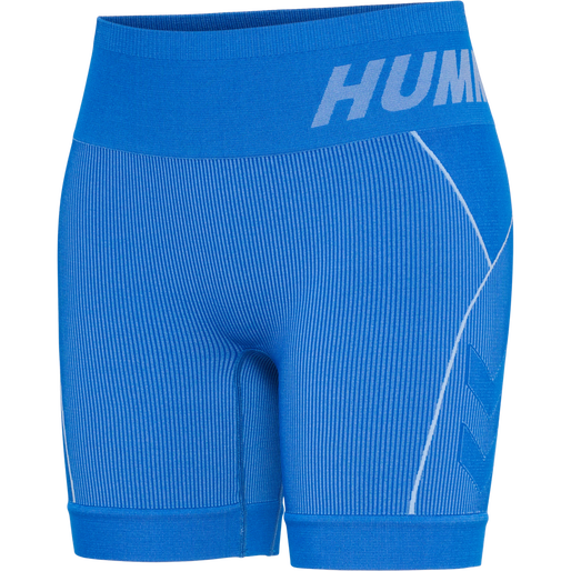 hmlTE CHRISTEL SEAMLESS SHORTS, PLACID BLUE/LAPIS BLUE MELANGE, packshot