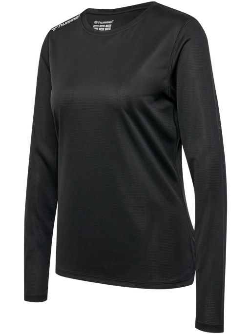 hmlRUN JERSEY L/S WOMAN, BLACK, packshot