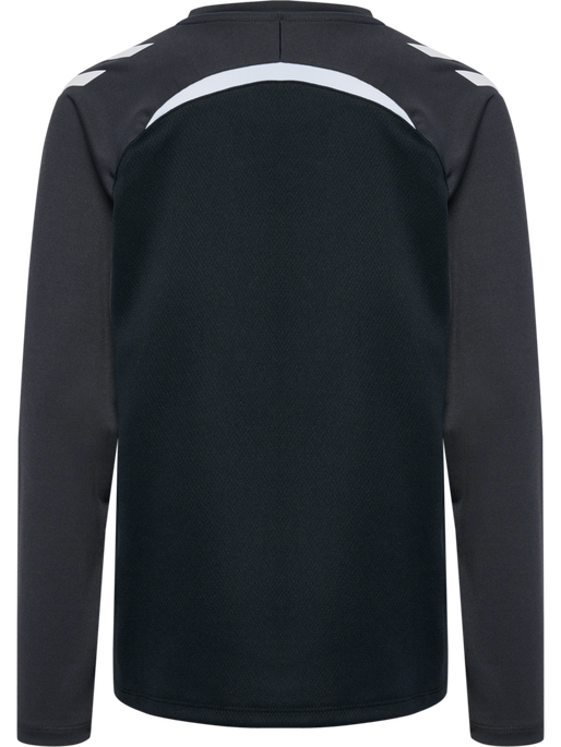 hmlLEAD 2.0 CREW SWEAT KIDS, BLACK/ASPHALT, packshot