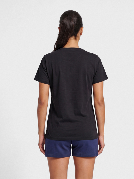 hmlMOVE GRID COTTON T-SHIRT S/S WOM, BLACK, model