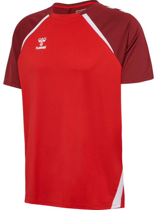 hmlLEAD 2.0 JERSEY S/S, TRUE RED/MAROON, packshot