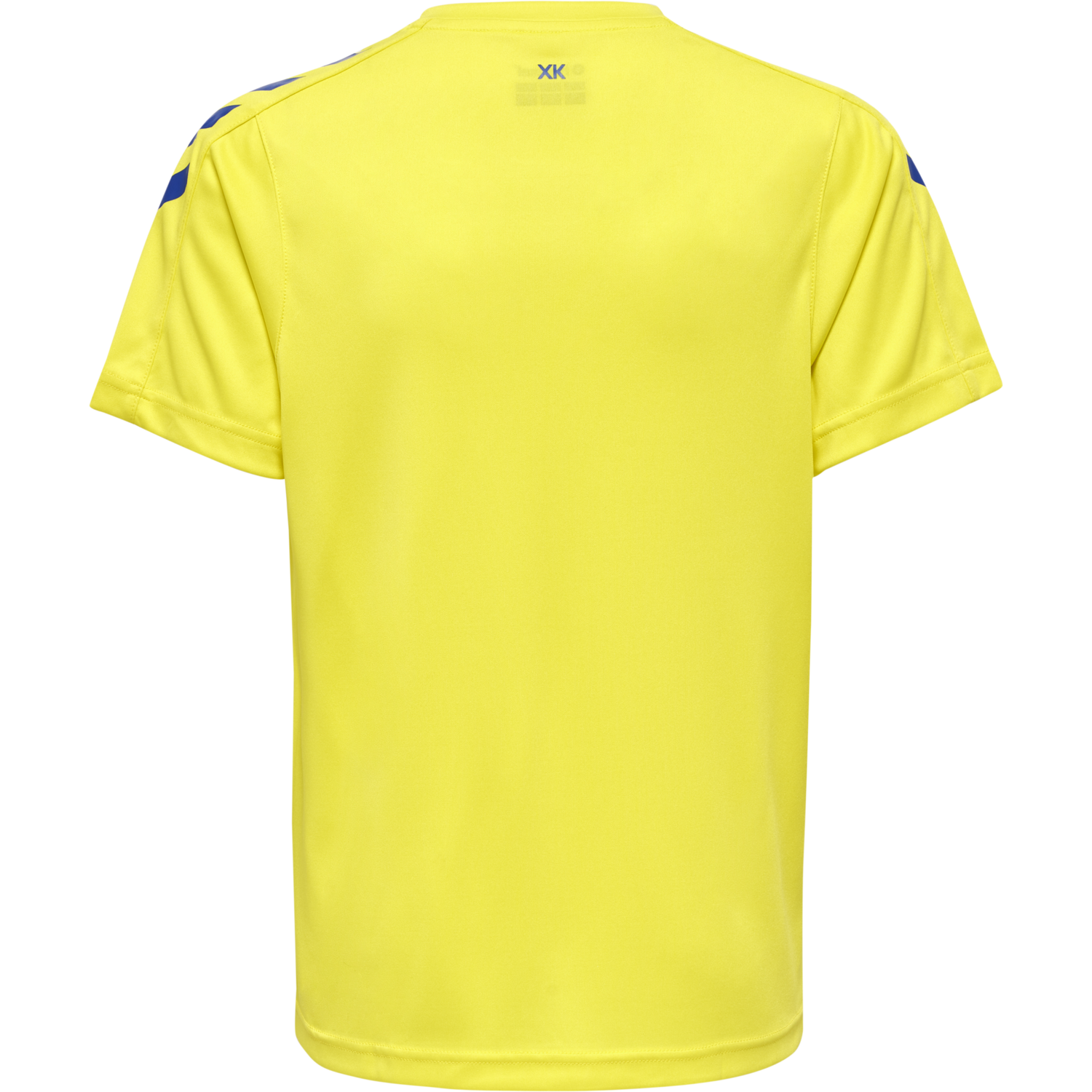 hmlCORE XK POLY JERSEY S/S KIDS, BLAZING YELLOW/TRUE BLUE, packshot