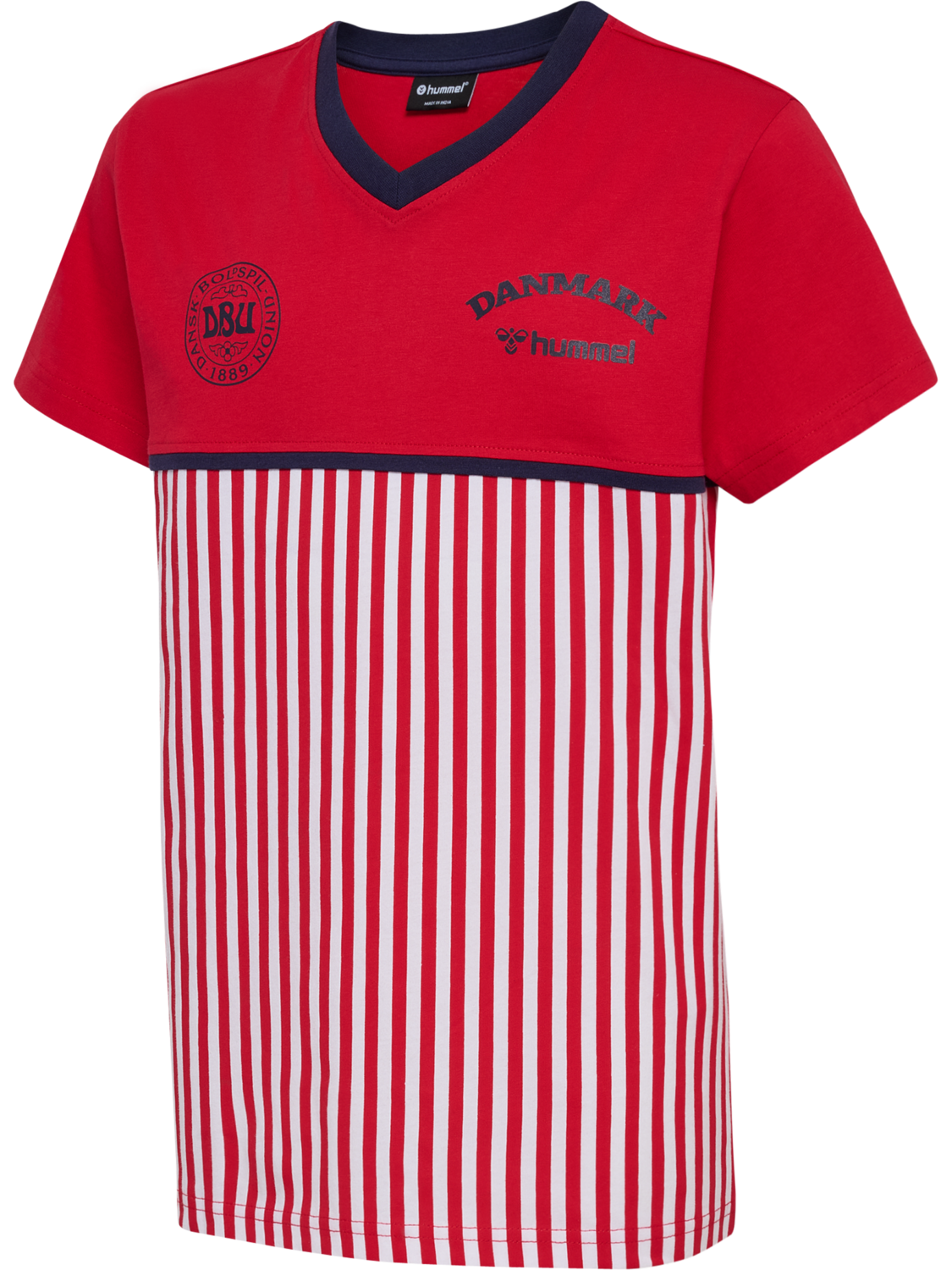 DBU 26 FAN 86 BLOCK COTTON TEE KIDS, TANGO RED/WHITE, packshot