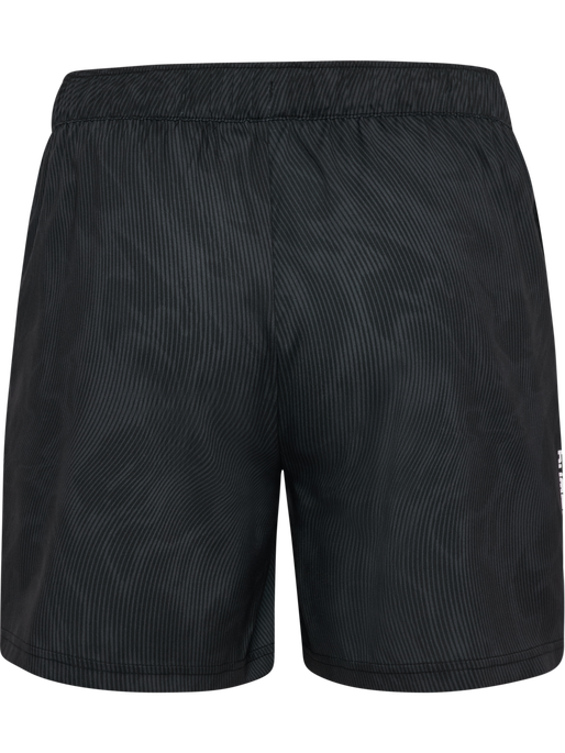 hmlPULSE AOP WORKOUT SHORTS, BLACK/EBONY, packshot