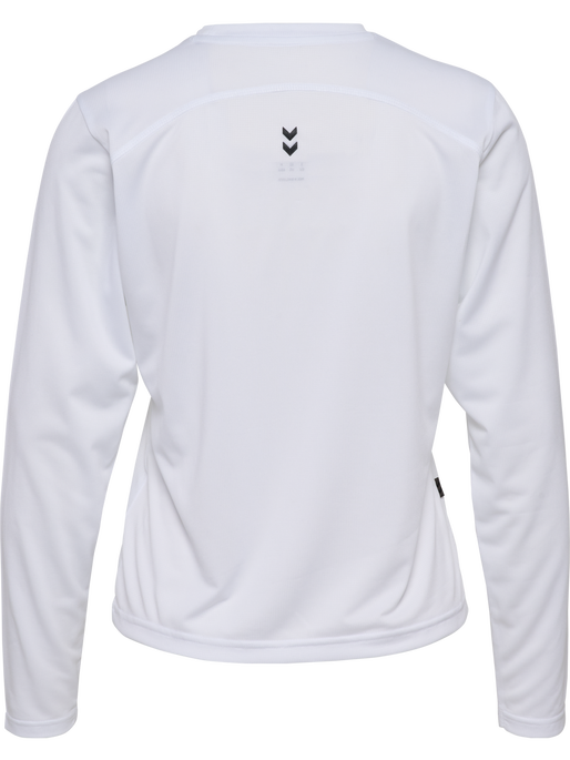hmlPULSE WORKOUT W T-SHIRT L/S, WHITE, packshot