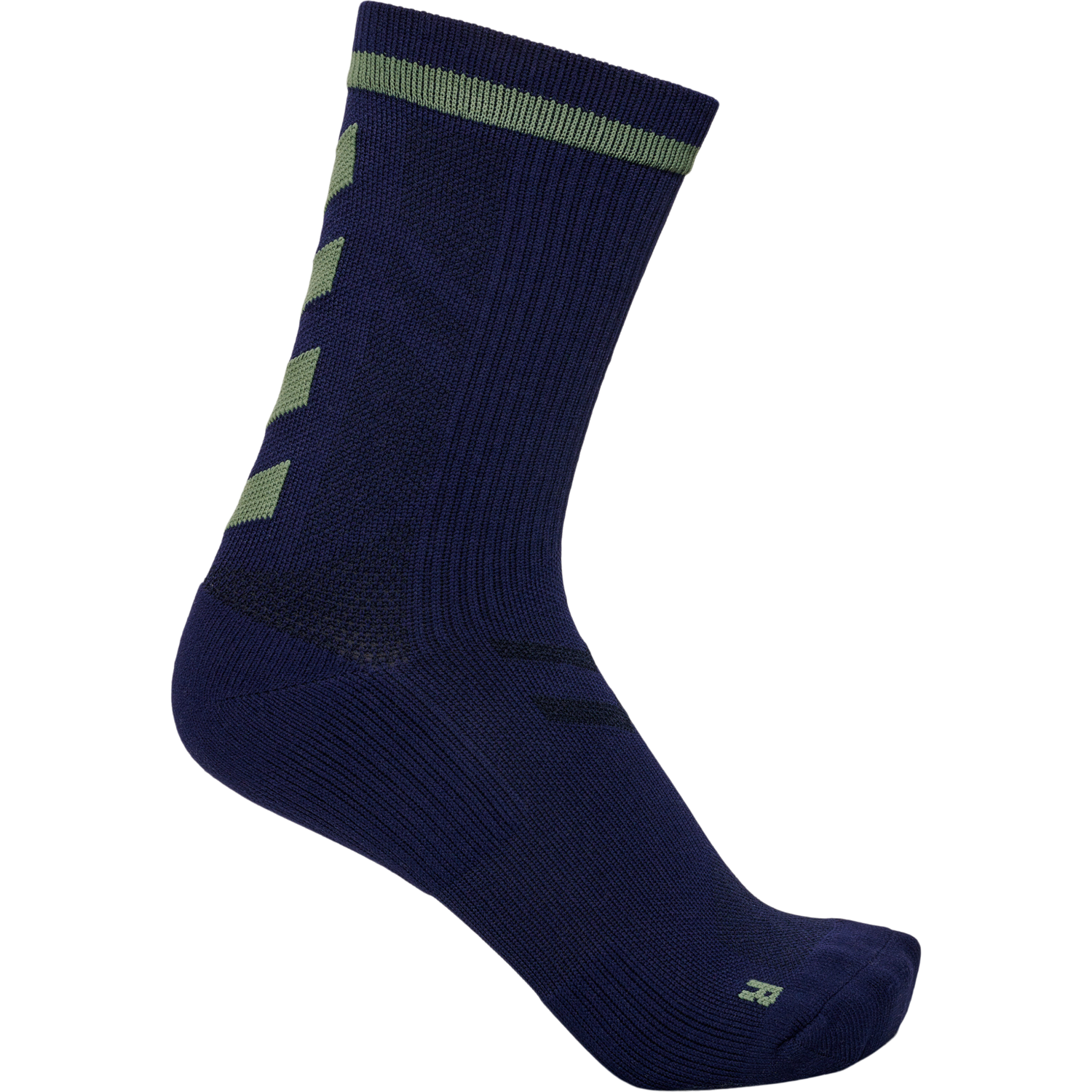ELITE INDOOR SOCK LOW PA, MARINE/DUCK GREEN, packshot
