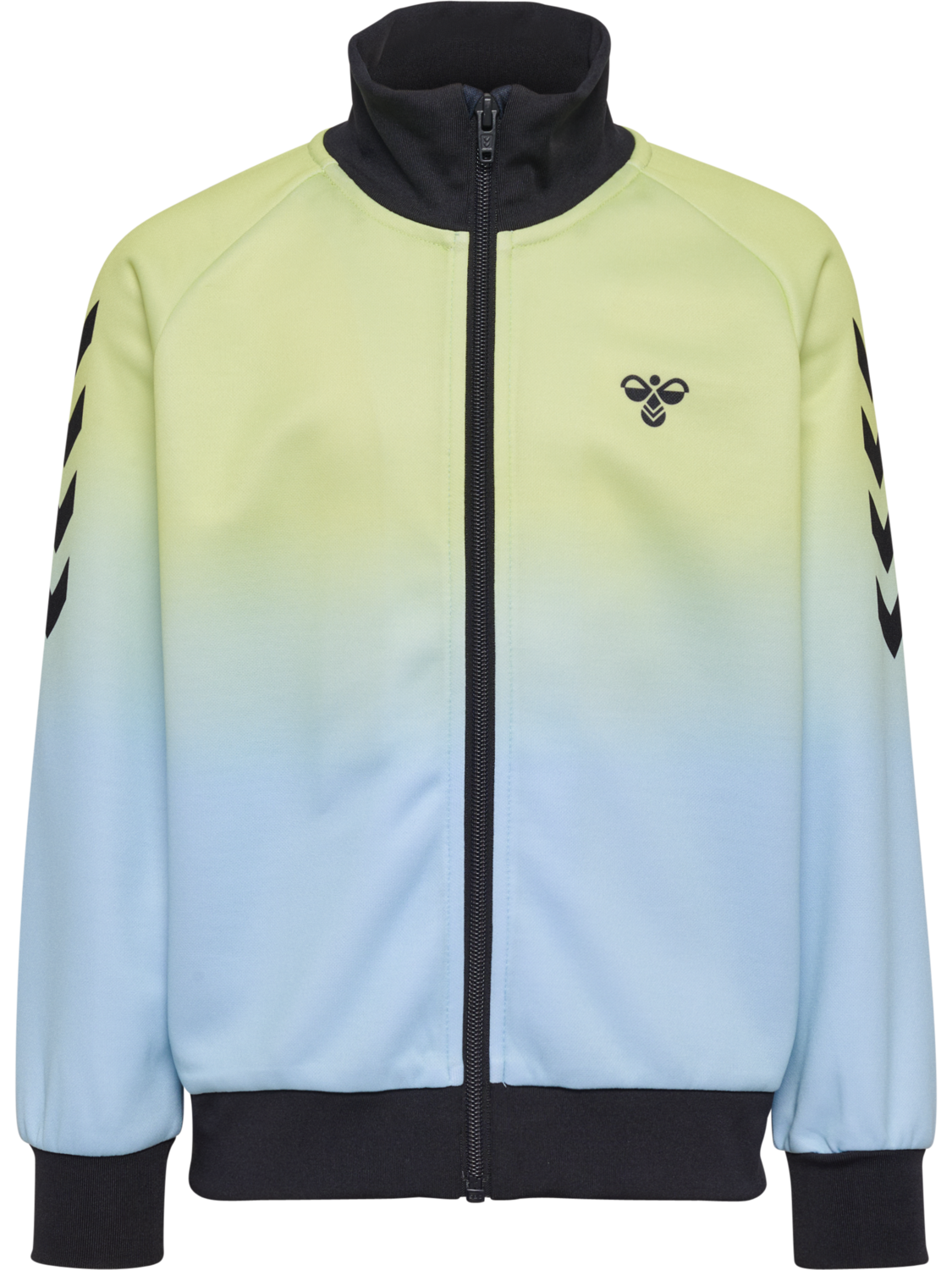 hmlJR GRADIENT TRACK SUIT, SHADOW LIME/BLACK, packshot