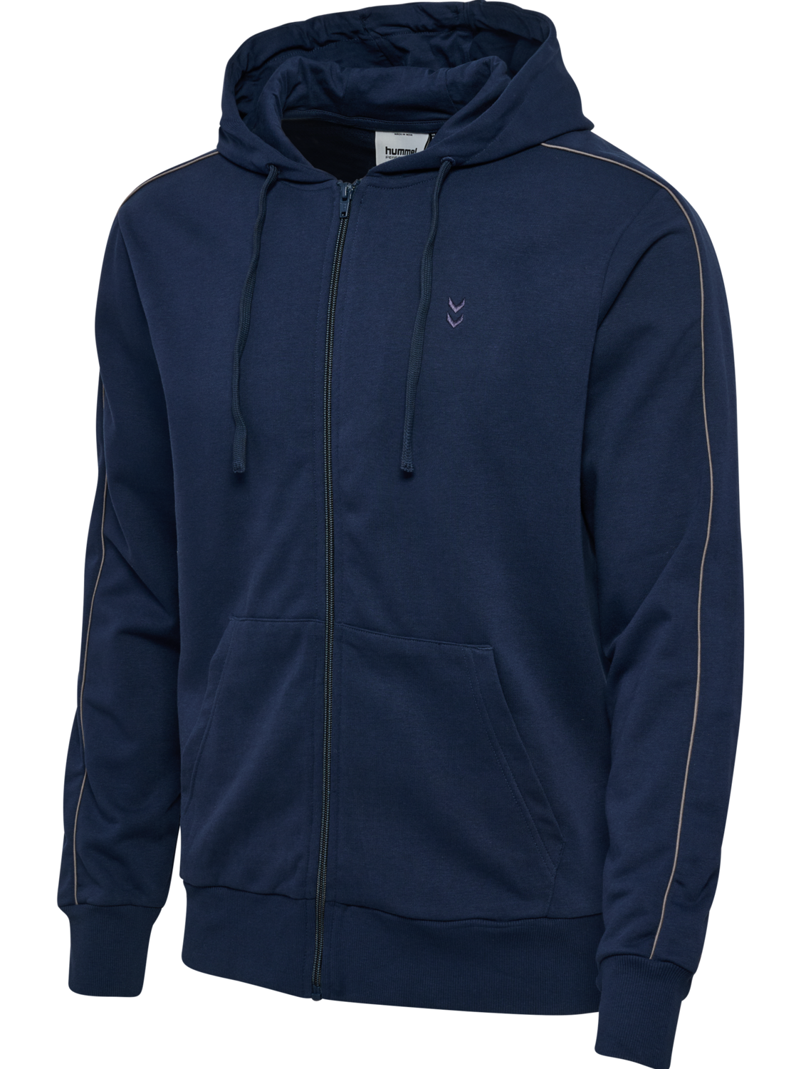 hmlPULSE PIPING ZIP HOODIE, DRESS BLUES, packshot