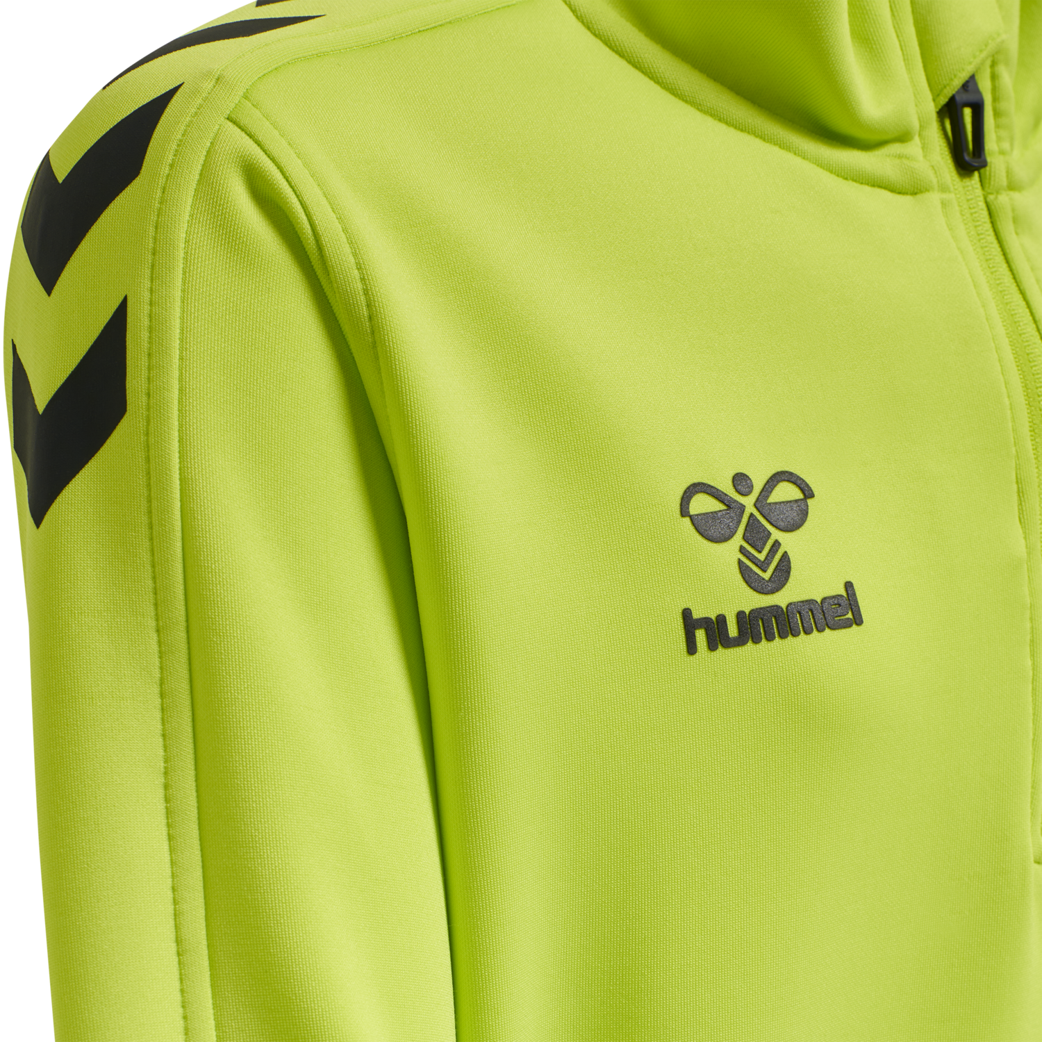 hmlCORE XK HALF ZIP POLY SWEAT KIDS, LIME POPSICLE, packshot