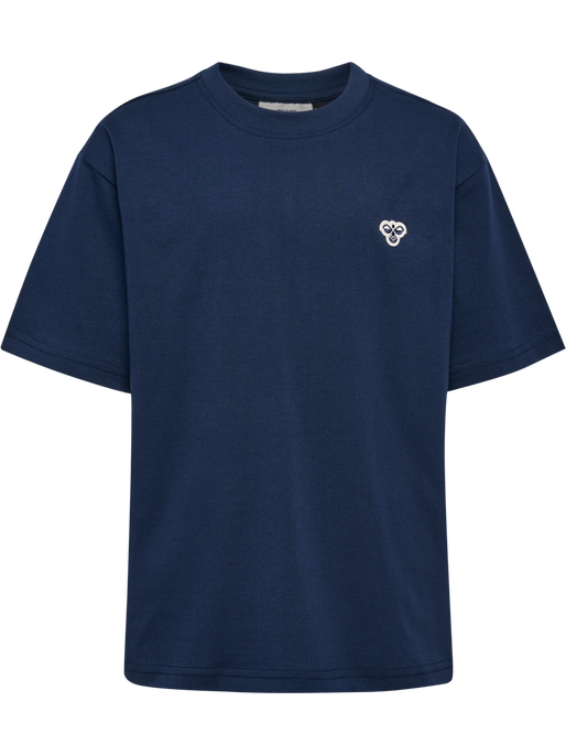 hmlJR LOOSE T-SHIRT S/S BEE, DRESS BLUES, packshot