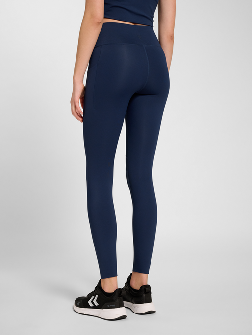 hmlHIIT INTENSITY HIGH WAIST TIGHTS, DRESS BLUES, model