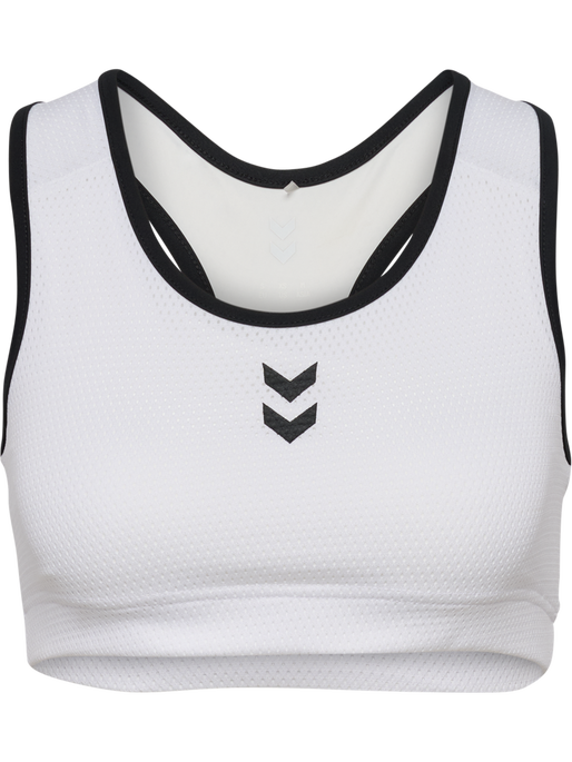 hmlPULSE MESH W TOP, WHITE/BLACK, packshot
