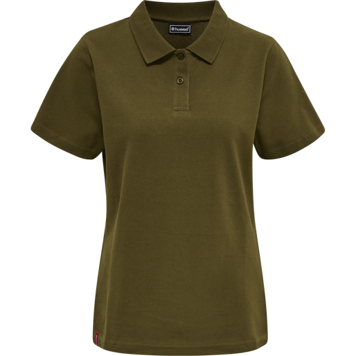 hmlRED CLASSIC POLO WOMAN, DARK OLIVE hmlRED CLASSIC POLO WOMAN, DARK OLIVE, packshot