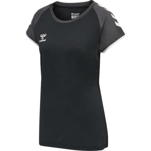 hmlCORE VOLLEY STRETCH TEE WO, BLACK, packshot
