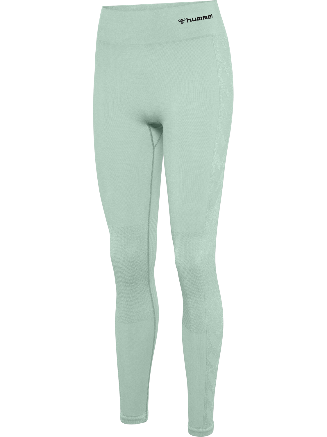 hmlCLEA SEAMLESS MID WAIST TIGHTS, CHINOIS GEEN/SILT GREEN MEL, packshot