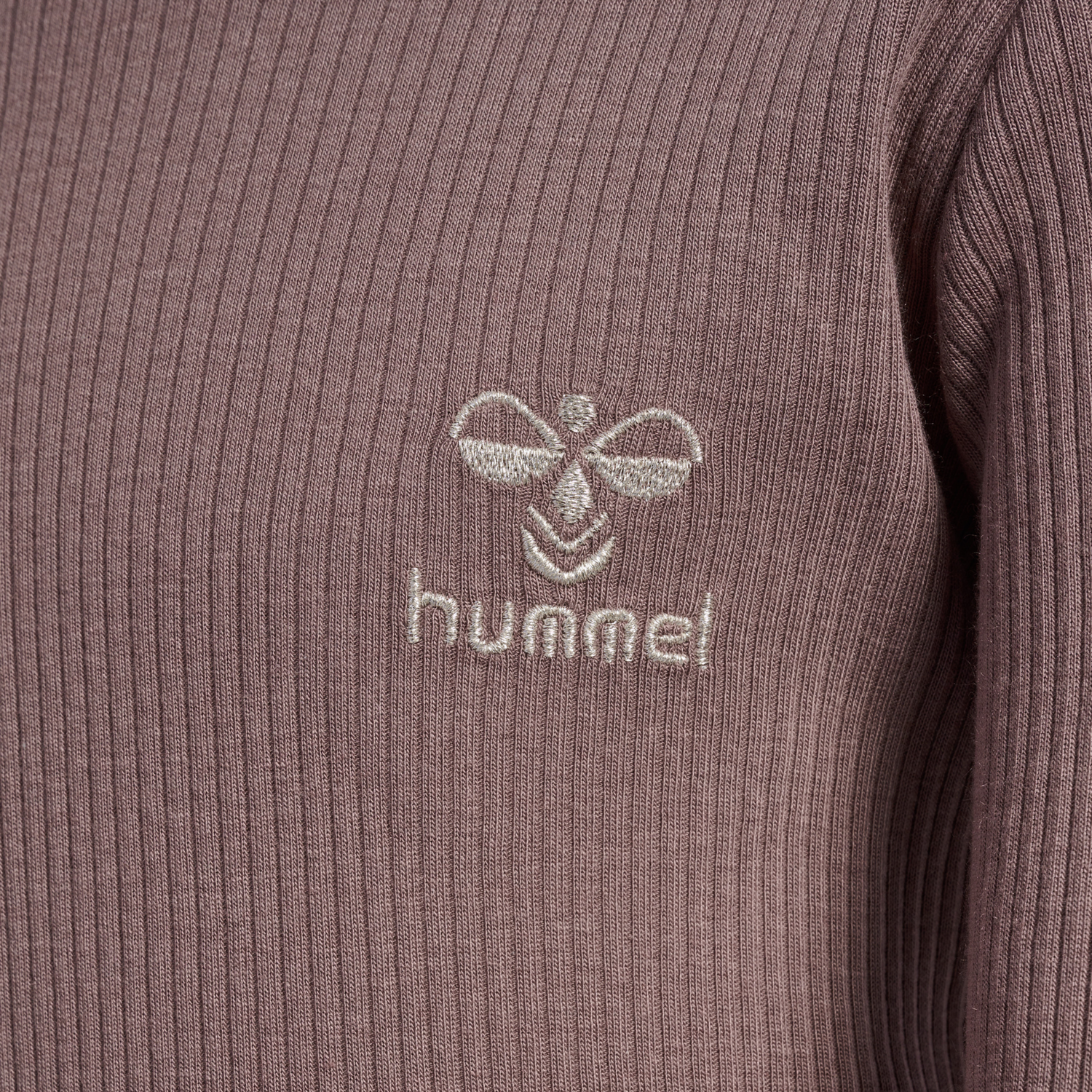 hmlREVE T-SHIRT  L/S, DEEP TAUPE, packshot