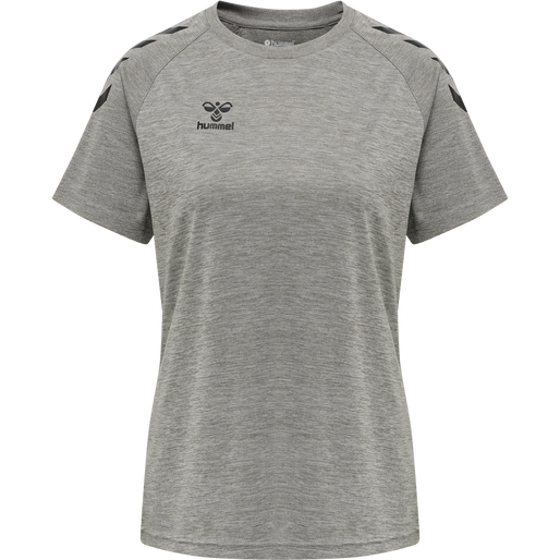 hmlCORE XK CORE POLY TEE  S/S WOMAN, GREY MELANGE hmlCORE XK CORE POLY TEE  S/S WOMAN, GREY MELANGE, packshot