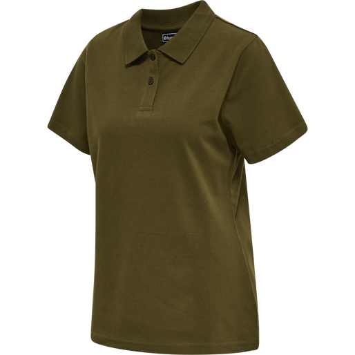 hmlRED CLASSIC POLO WOMAN, DARK OLIVE hmlRED CLASSIC POLO WOMAN, DARK OLIVE, packshot