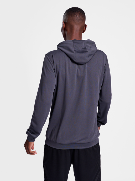 hmlAUTHENTIC PL HOODIE, ASPHALT, model