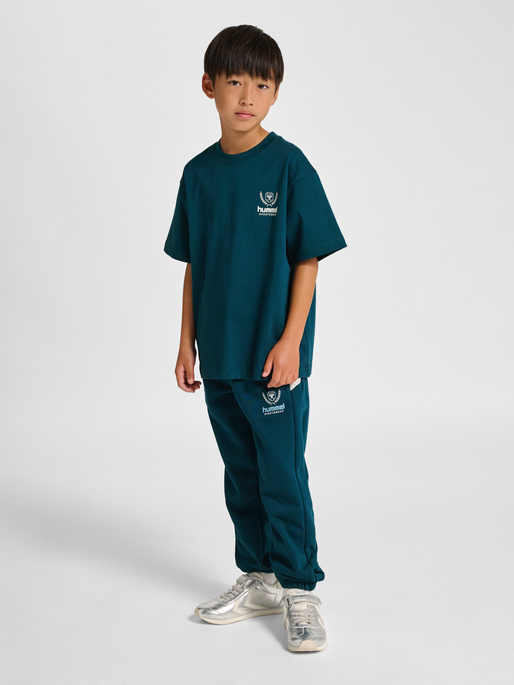 hmlJR LOOSE GRAPHIC T-SHIRT S/S BTS, REFLECTING POND, model