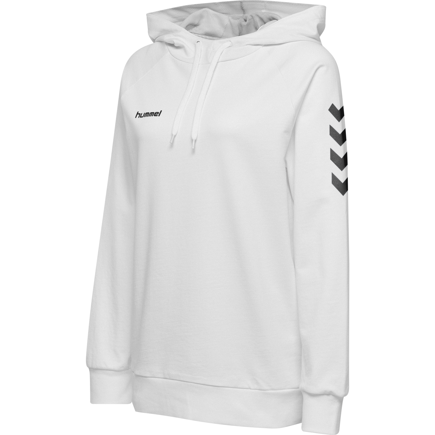 HMLGO COTTON HOODIE WOMAN, WHITE, packshot
