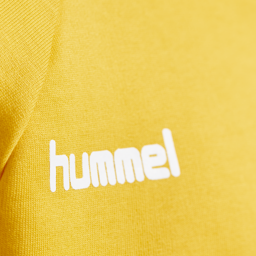 HMLGO KIDS COTTON HOODIE, SPORTS YELLOW, packshot