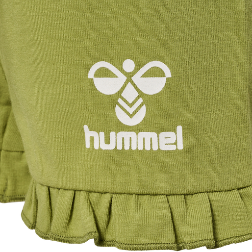 hmlDREAM RUFFLE SHORTS, GREEN OLIVE, packshot